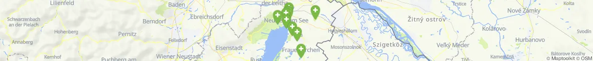 Kartenansicht für Apotheken-Notdienste in der Nähe von Mönchhof (Neusiedl am See, Burgenland)